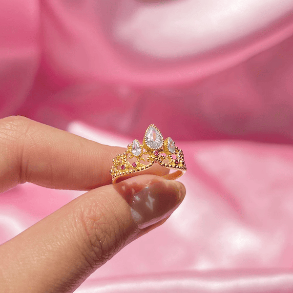 ANILLO PRINCESS RAPUNZEL  (AJUSTABLE) + CAJA DE LUJO GRATIS