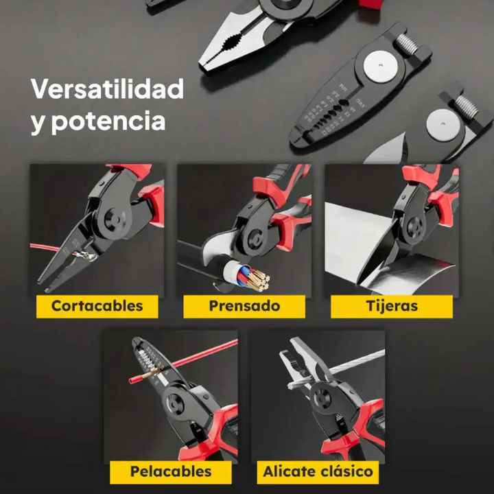 Alicate 5 EN 1 con puntas intercambiables🔄🛠️